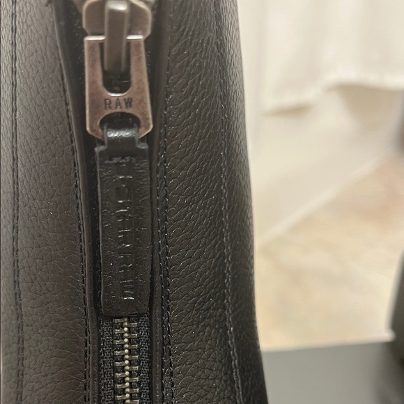 G-Star Black Leather Zipper Boots - Picture 6 of 9